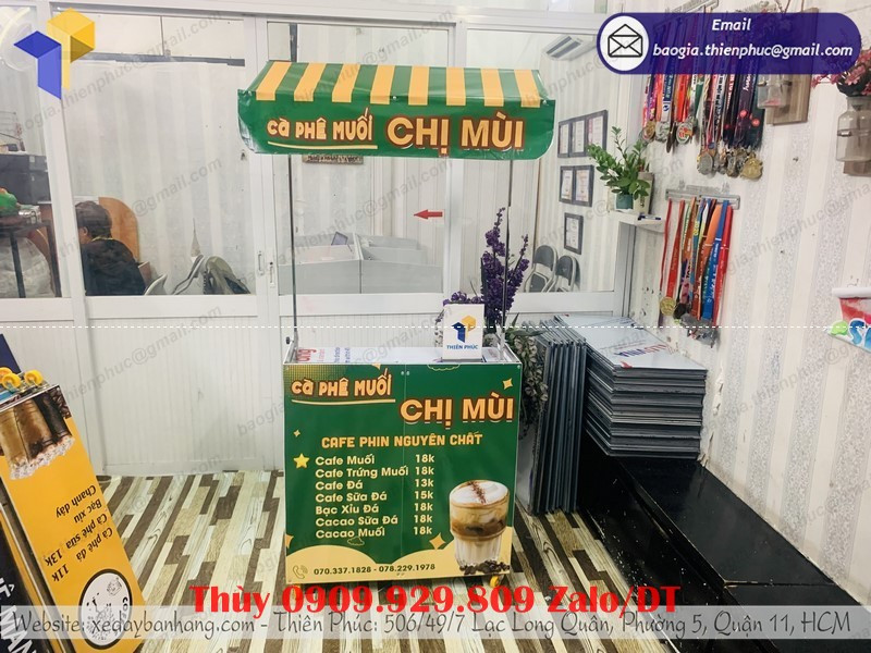 Mô hình sử dụng xe bán cà phê muối lắp ráp đang thịnh hành