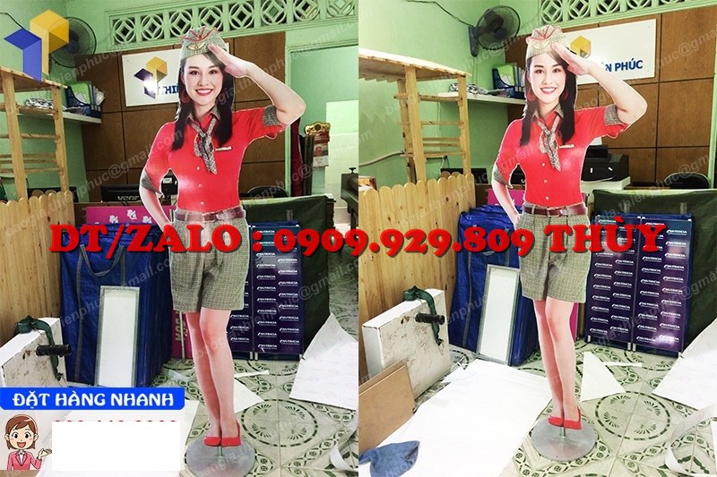standee hinh tiep vien hang khong