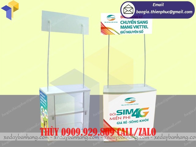 booth nhựa bán hàng di động