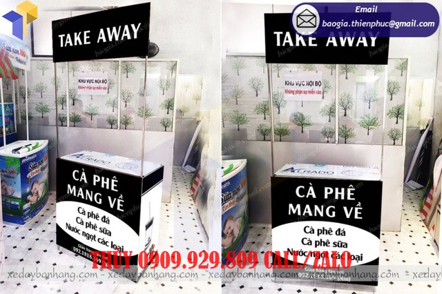booth bán cà phê mang về