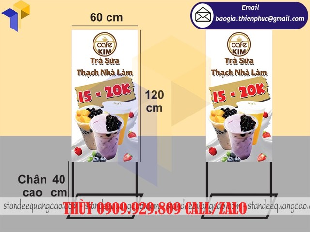 standee hai mặt