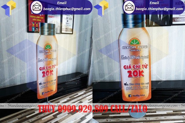 mockup hình chai nước ép
