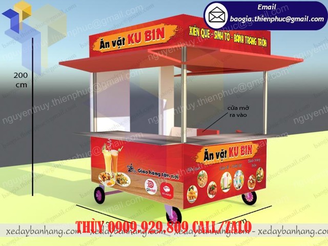 thiết kế ki ốt xiên que theo yêu cầu