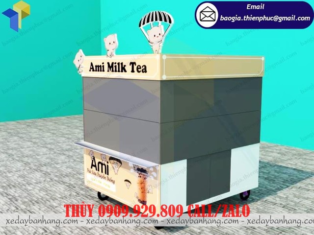 kiot bán trà sữa nhà làm