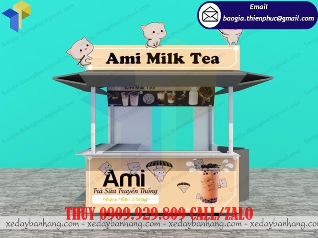 kiot đẹp bán trà sữa