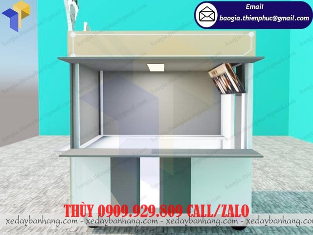 thiết kế kiot bán trà sữa