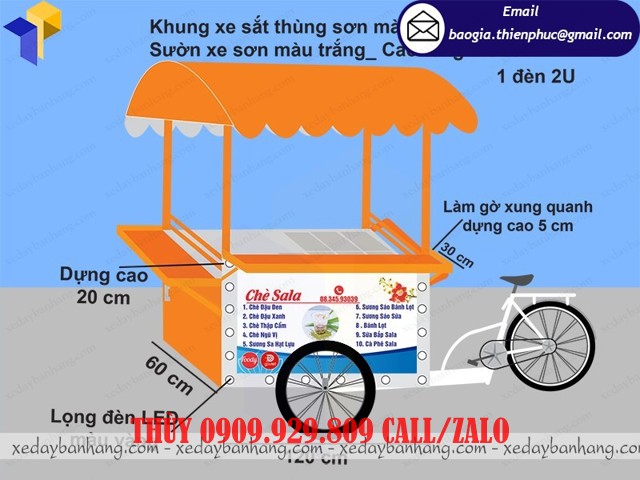 đặt làm xe đạp bán chè