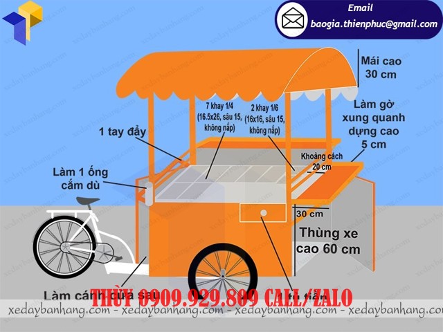 xe đạp bán chè đẹp