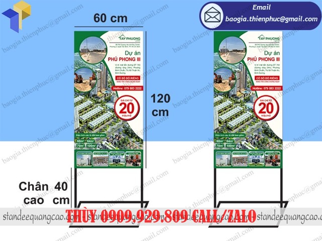 mua standee hai mặt ốp fomat