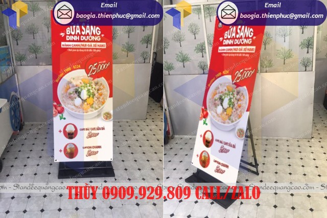 standee đế sắt có sẵn