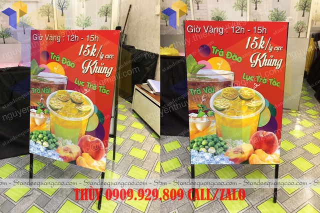 standee hai mặt giá rẻ