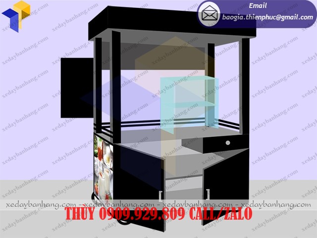 xe đẩy bán trà sữa