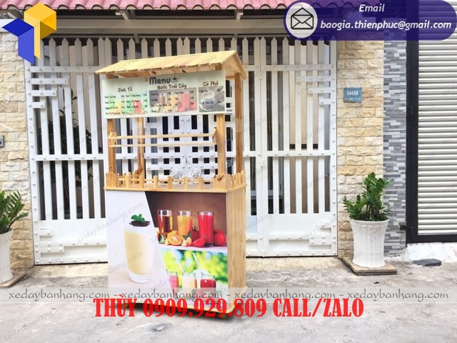 tủ bán nước ép bằng gỗ