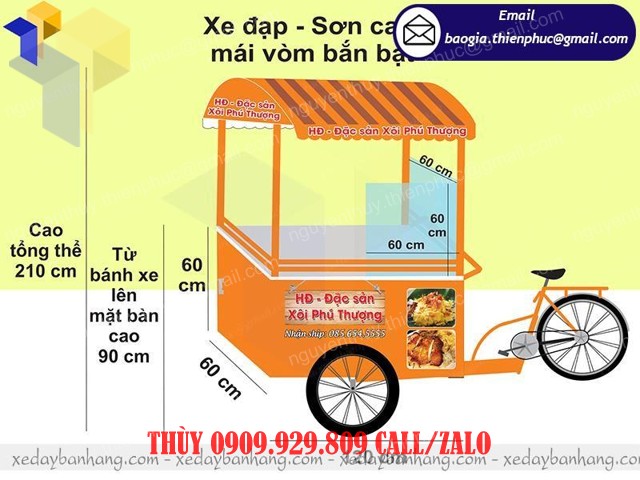 mua xe đạp bán xôi mặn ở đâu