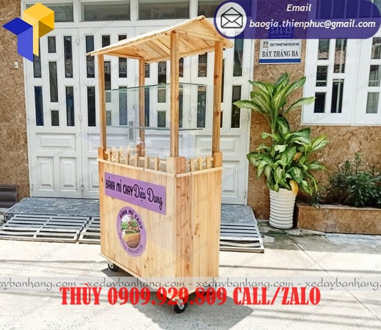 cung cấp xe gỗ bán bánh mì rẻ