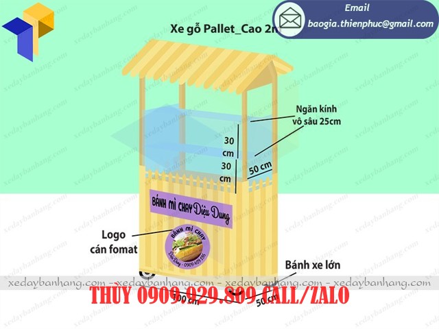 thiết kế tủ gỗ bán bánh mì
