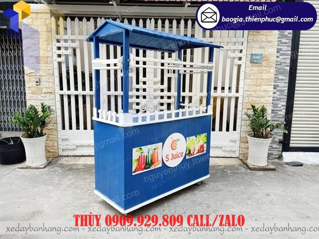 giá xe gỗ bán nước giải khát