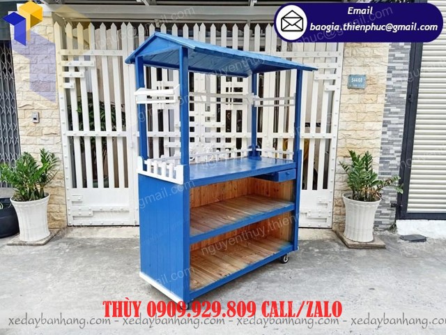 tủ bán nước vỉa hè bằng gỗ