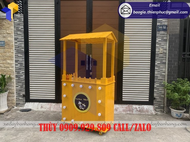 làm tủ gỗ bán trà sữa