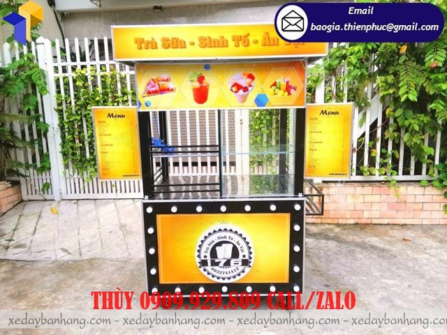 xe bán trà sữa ăn vặt 