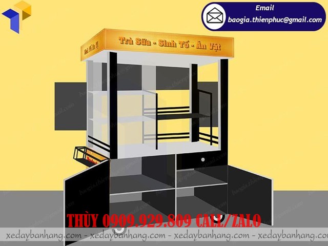 xe đẩy bán đồ ăn vặt