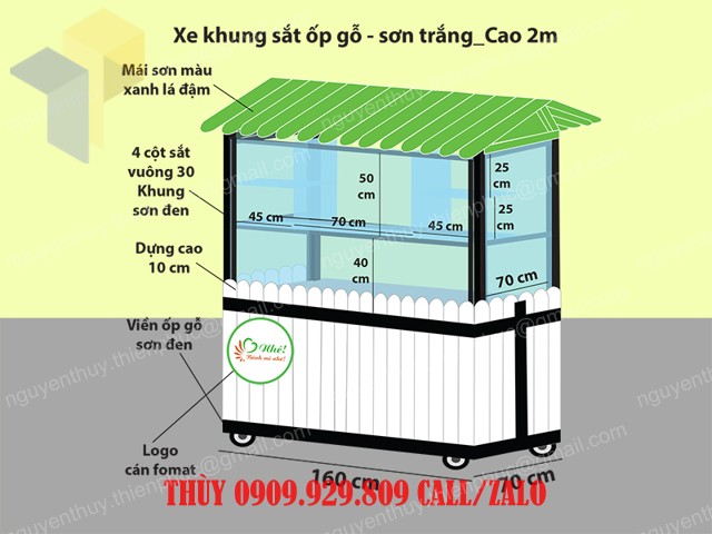 thiết kế tủ bán bánh mì