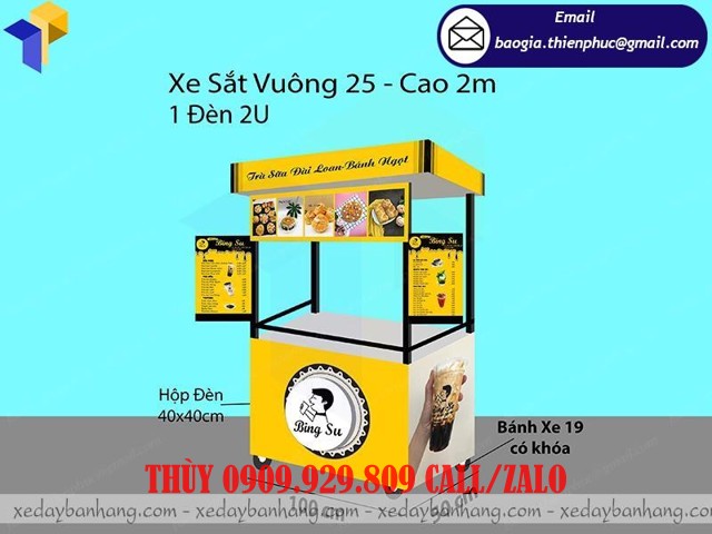 thiết kế quầy bán trà sữa
