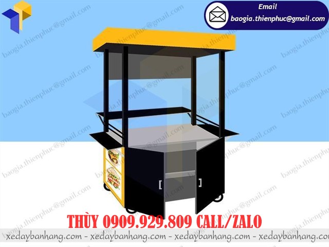 xe đẩy bán đồ ăn vặt