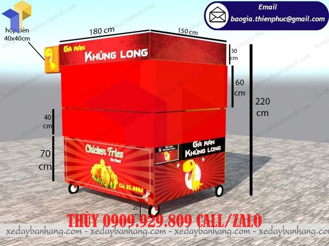 kiot bán gà rán vỉa hè