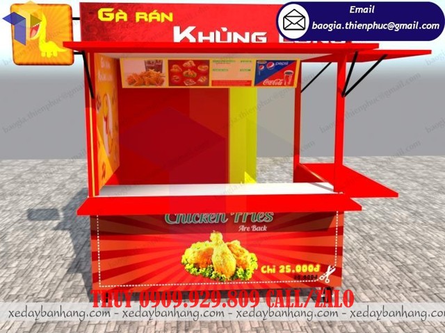 mẫu kiot bán gà rán