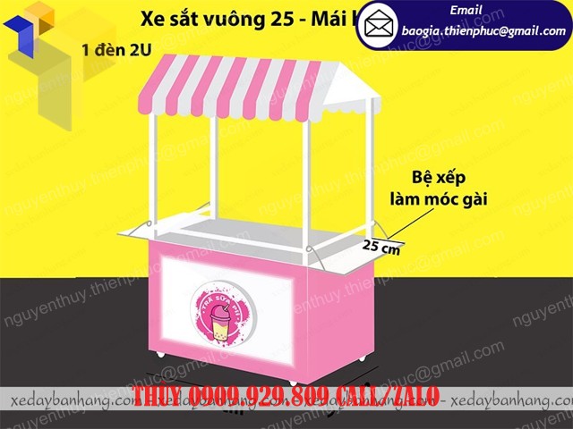 thiết kế xe trà sữa