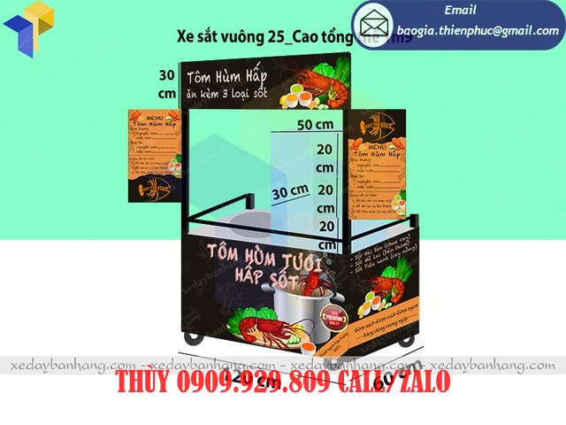 tủ bán tôm hùm hấp giá rẻ