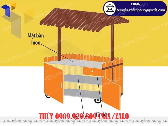 thiết kế tủ bán cà phê