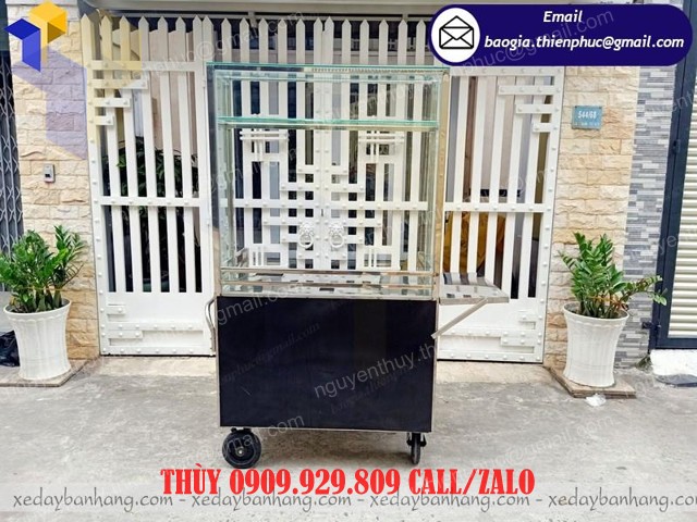 xe bán cà phê lưu động bằng inox