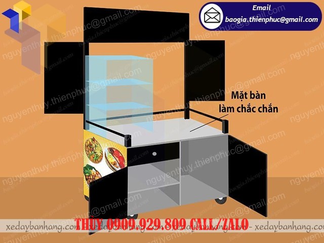 thiết kế tủ bán đồ ăn vặt