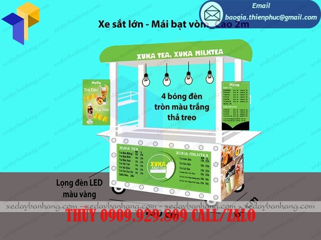 xe bán trà đào giá bao nhiêu