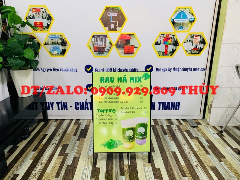 biển quảng cáo ngoài trời chân xếp mini