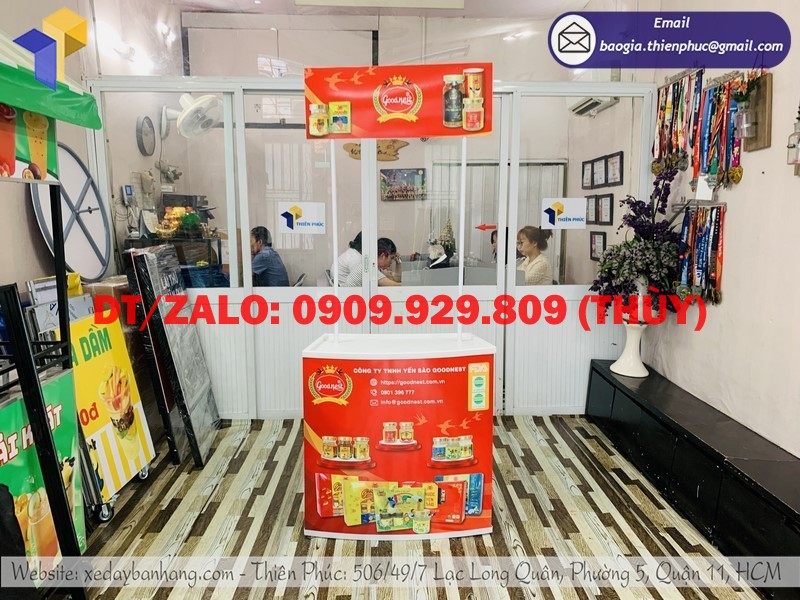 Booth nhựa mini bán hàng lắp ráp