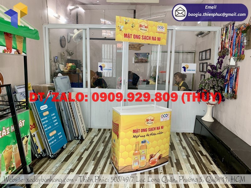 booth nhựa quảng cáo sampling siêu thị