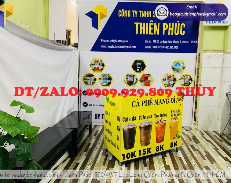 Quầy cà phê take away xếp gọn giá rẻ