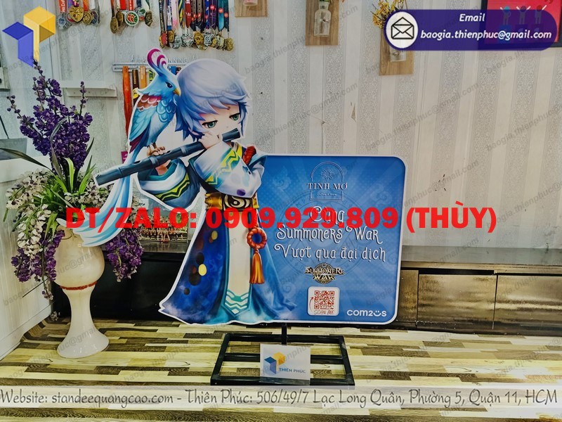 standee mô hình nhân vật hoạt hình quảng cáo