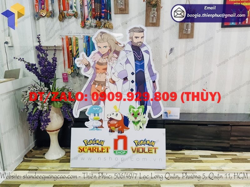 standee mô hình nhân vật hoạt hình