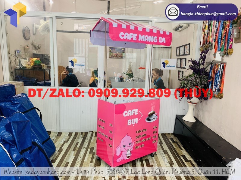 Tủ bán café gấp gọn đẹp