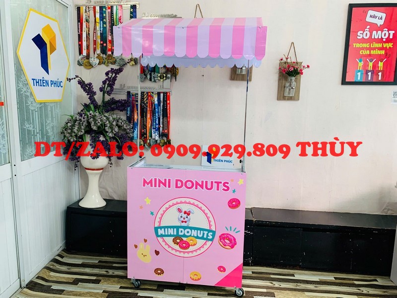 Xe bánh donut mini xếp gọn