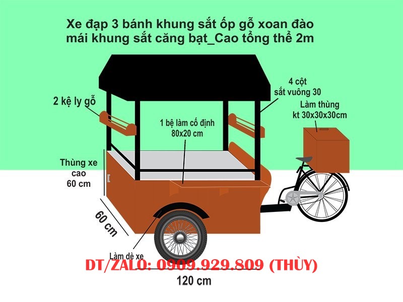 xe bike coffee vỉa hè