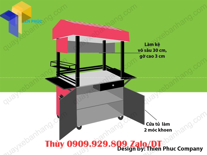 xe đẩy bán chè thập cẩm