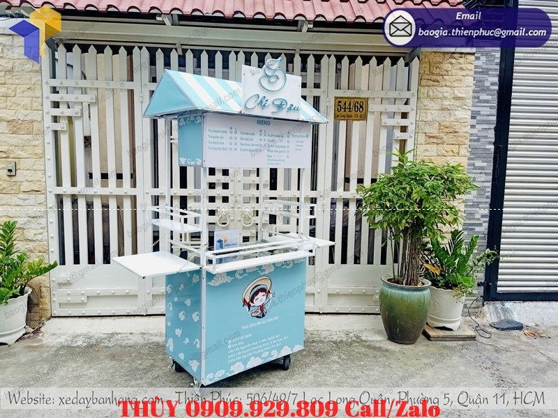 xe trà sữa ăn vặt đẹp tại bình dương